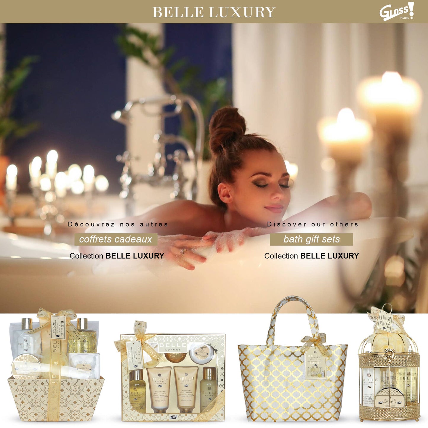 Coffret Bain “Belle Luxury” – Vanille & Fleur de Tilleul