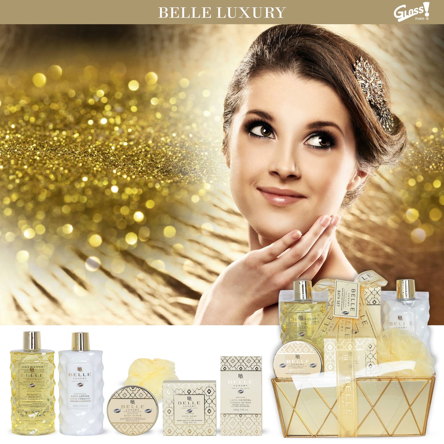 Coffret Bain “Belle Luxury” – Vanille & Fleur de Tilleul